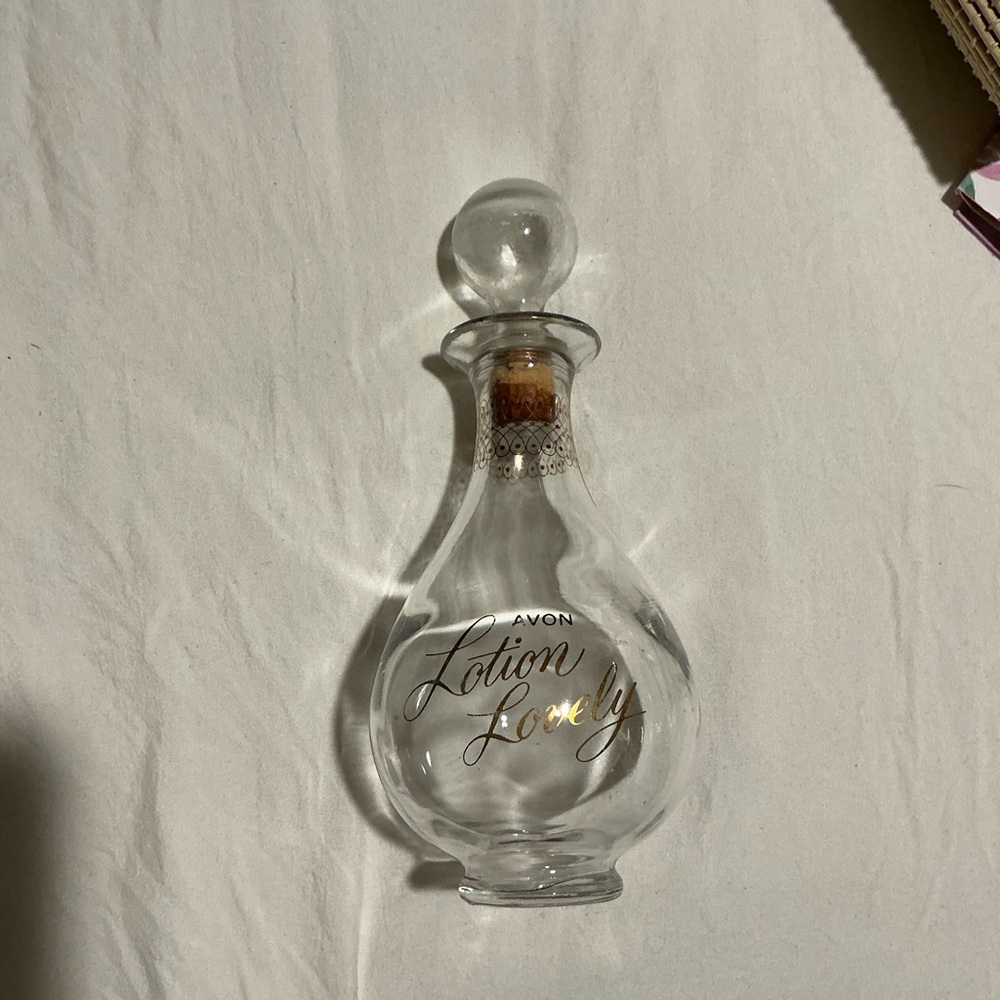 Avon Lotion Lovely Glass Bottle